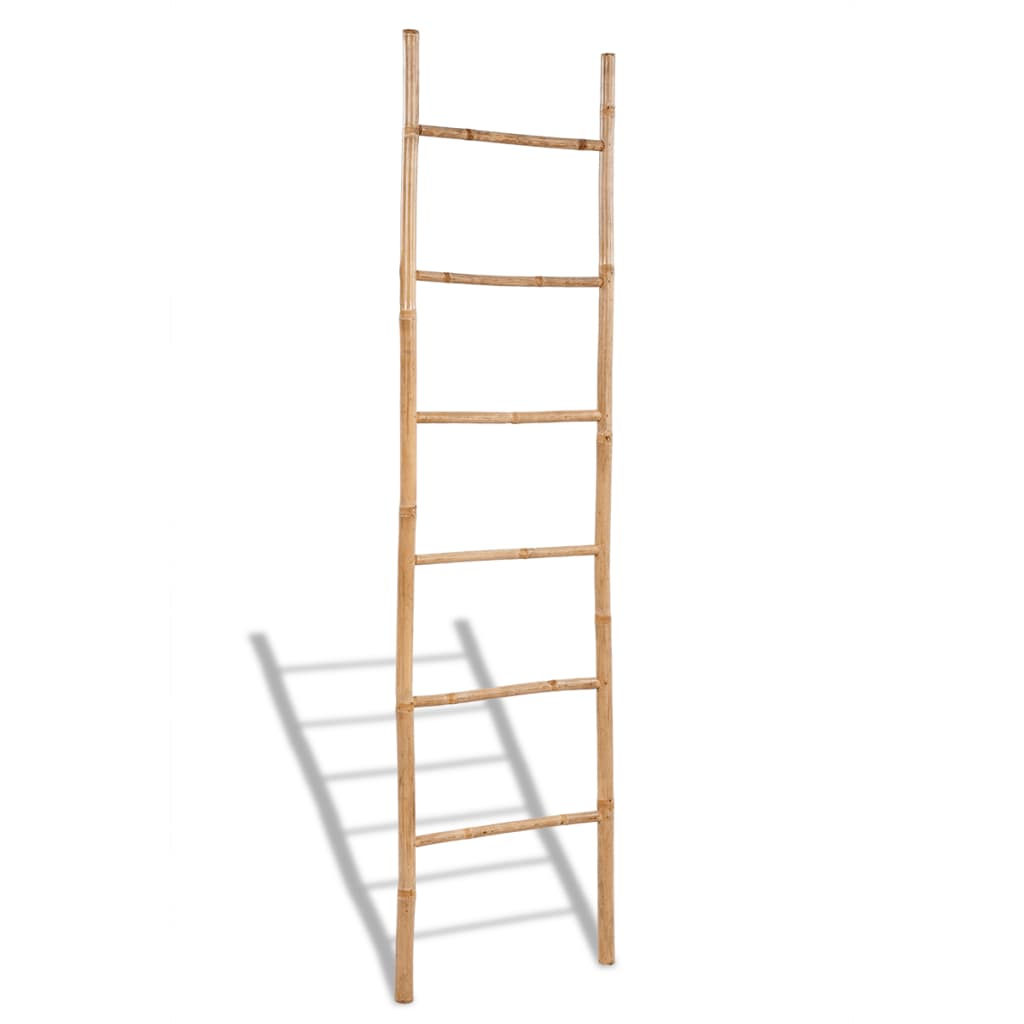 Håndklehenger Av Bambus Med 6 Trinn