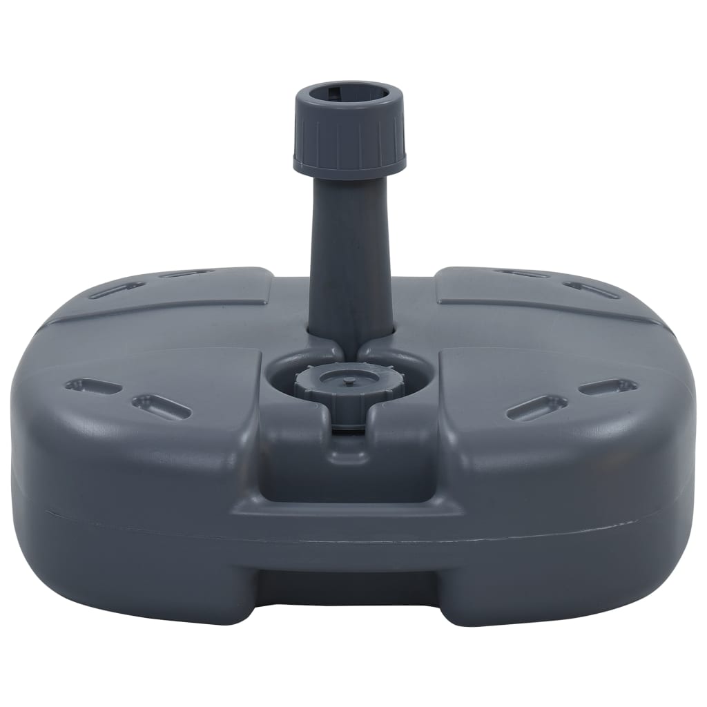 Bærbar Parasollbase Grå Sand-/Vannfylt