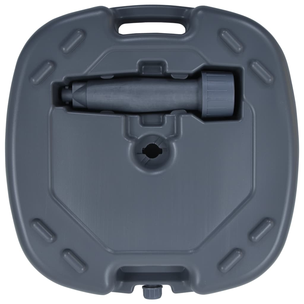 Bærbar Parasollbase Grå Sand-/Vannfylt