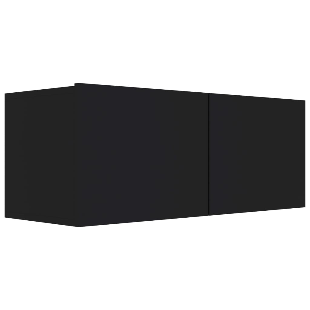 Tv-Benk Svart 80X30X30 Cm Konstruert Tre