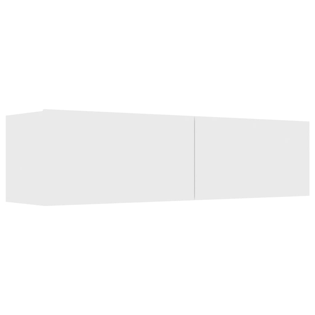 Tv-Benk Hvit 120X30X30 Cm Konstruert Tre