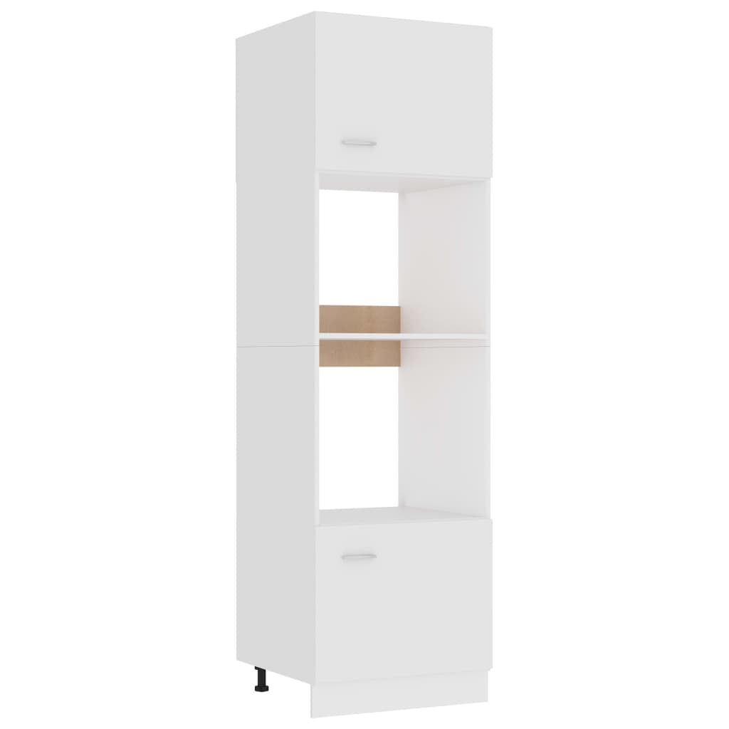 Skap For Mikrobølgeovn "Lyon" Hvit 60X57X207 Cm Konstruert Tre