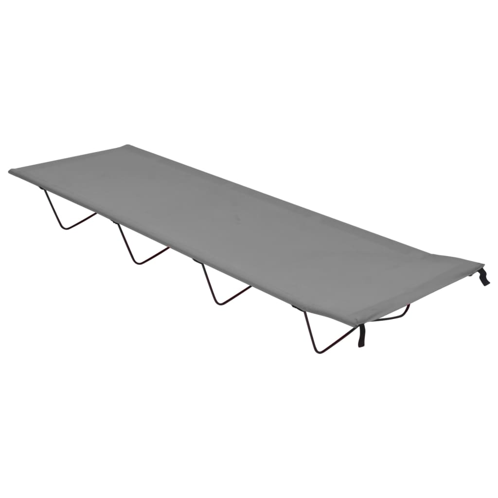 Campingsenger 2 Stk 180X60X19 Cm Oxfordstoff Og Stål Grå