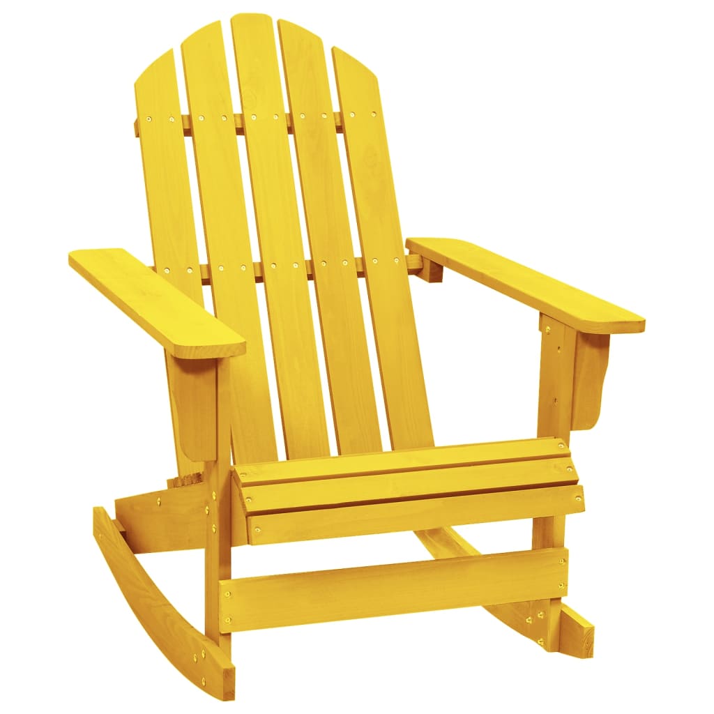 Adirondack Gyngestol For Hage Heltre Gran Gul