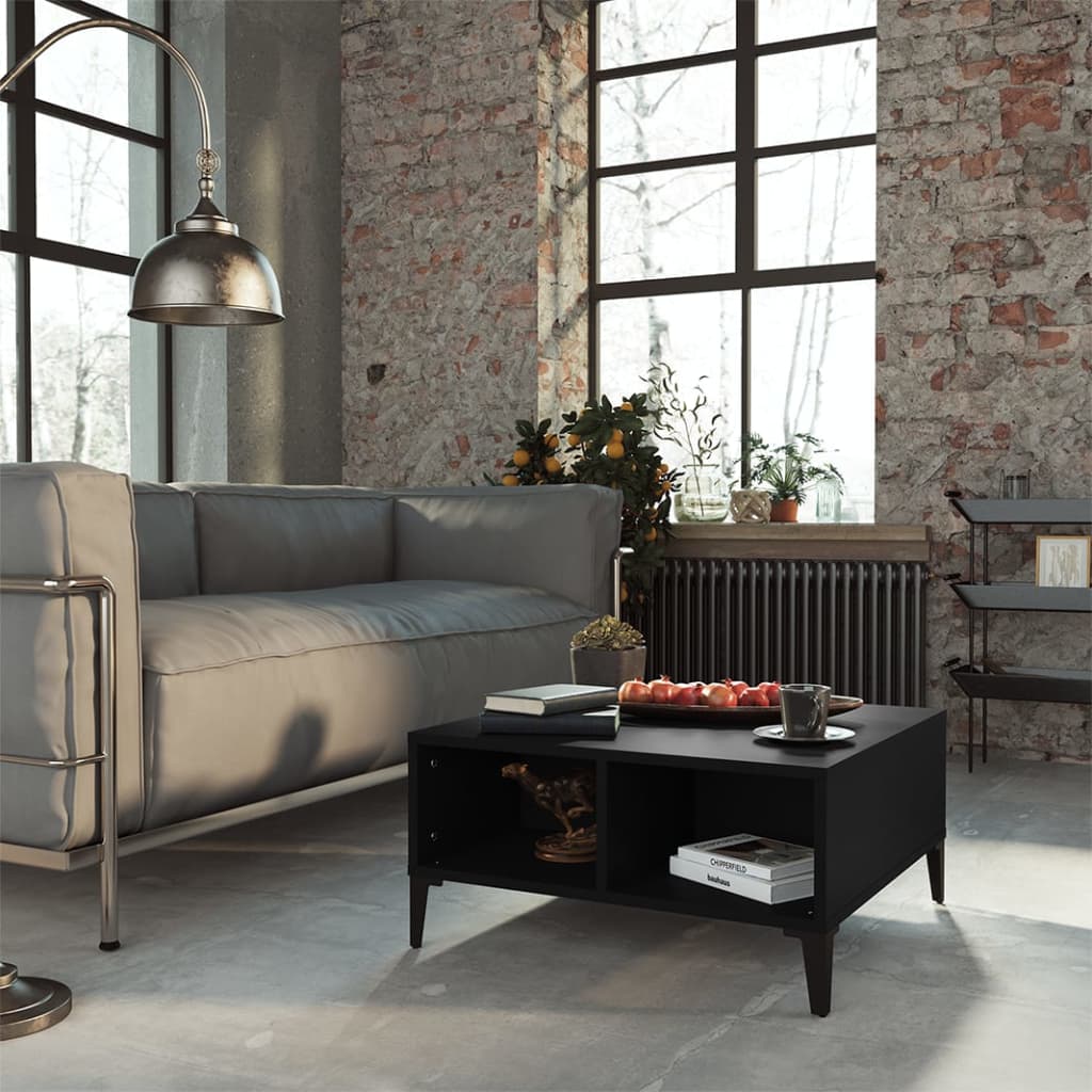 Salongbord Svart 60X60X30 Cm Konstruert Tre