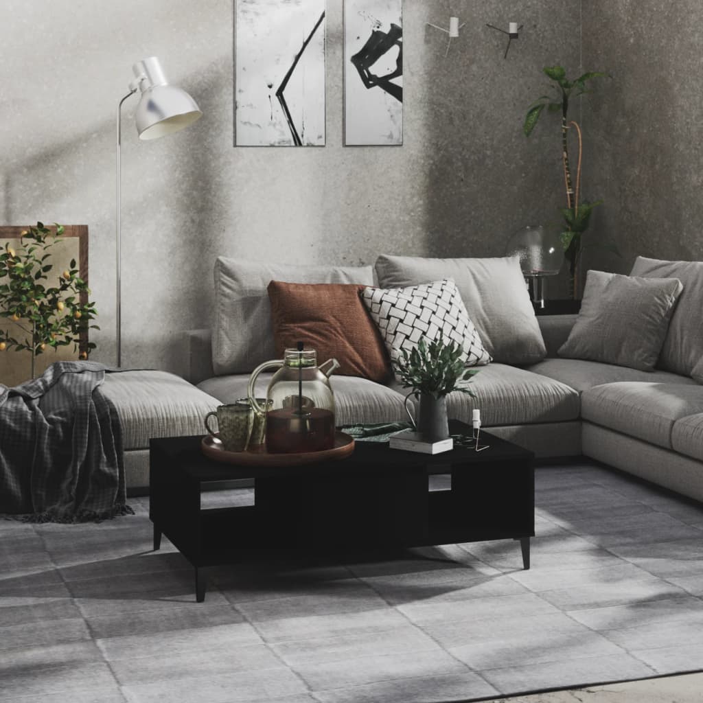 Salongbord Svart 103,5X60X35 Cm Konstruert Tre