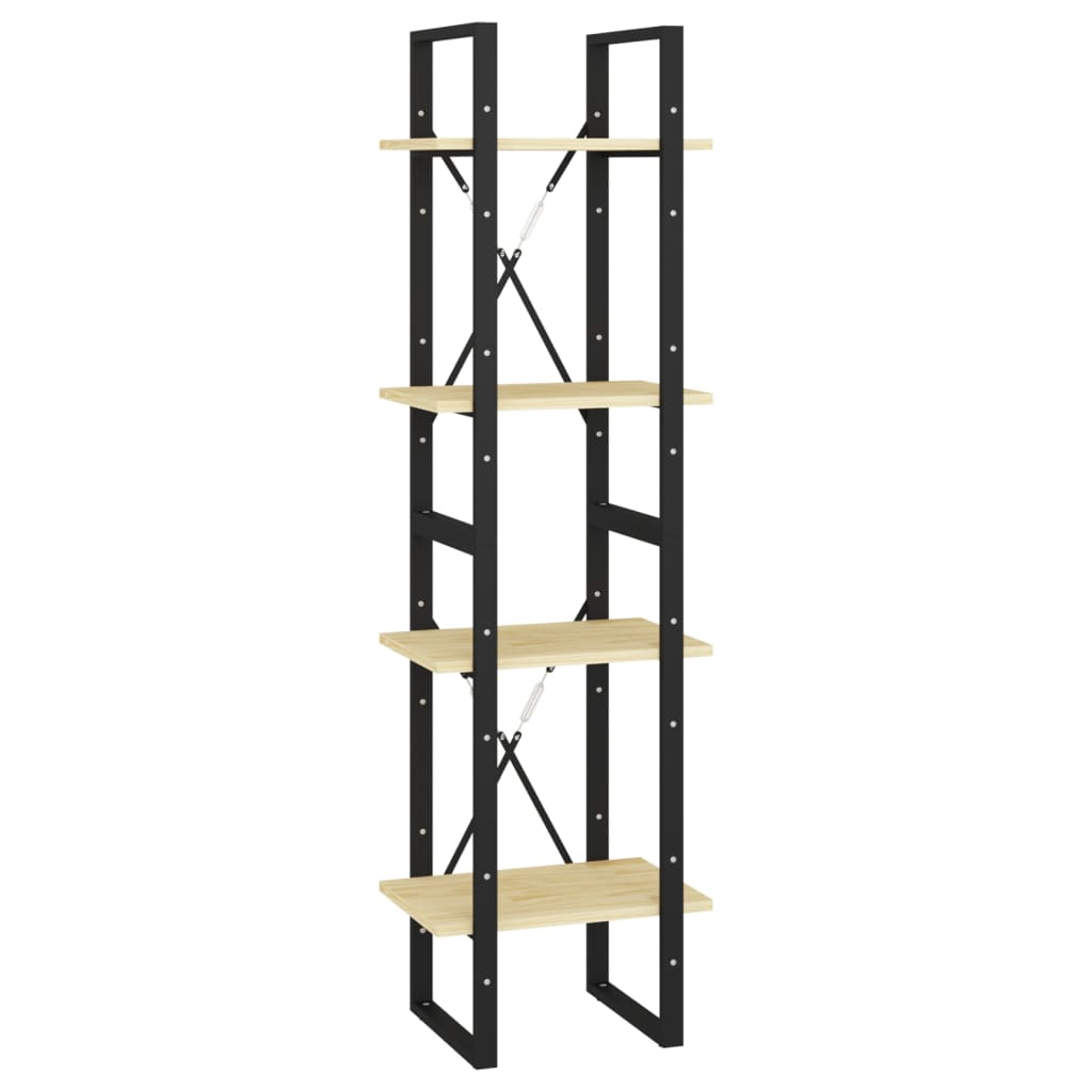 Bokhylle 4 Nivåer 40X30X140 Cm Heltre Furu