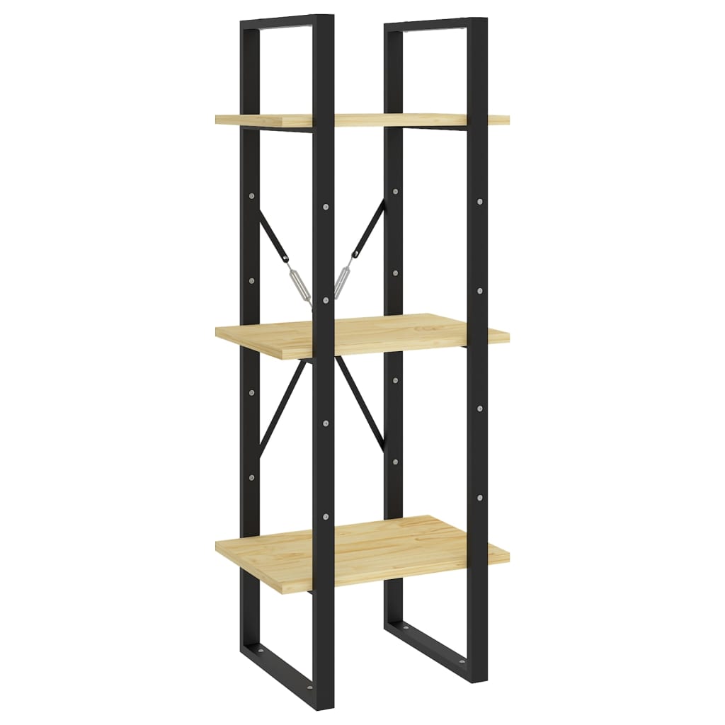 Bokhylle 3 Nivåer 40X30X105 Cm Heltre Furu