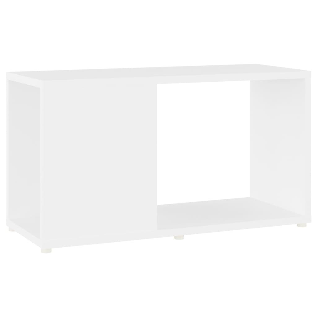 Tv-Benk Hvit 60X24X32 Cm Konstruert Tre