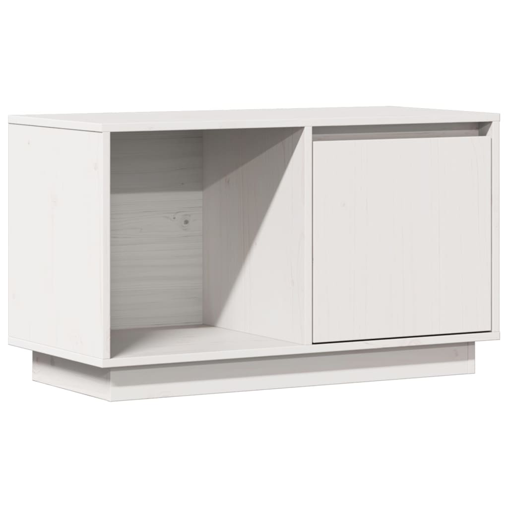 Tv-Benk Hvit 74X35X44 Cm Heltre Furu