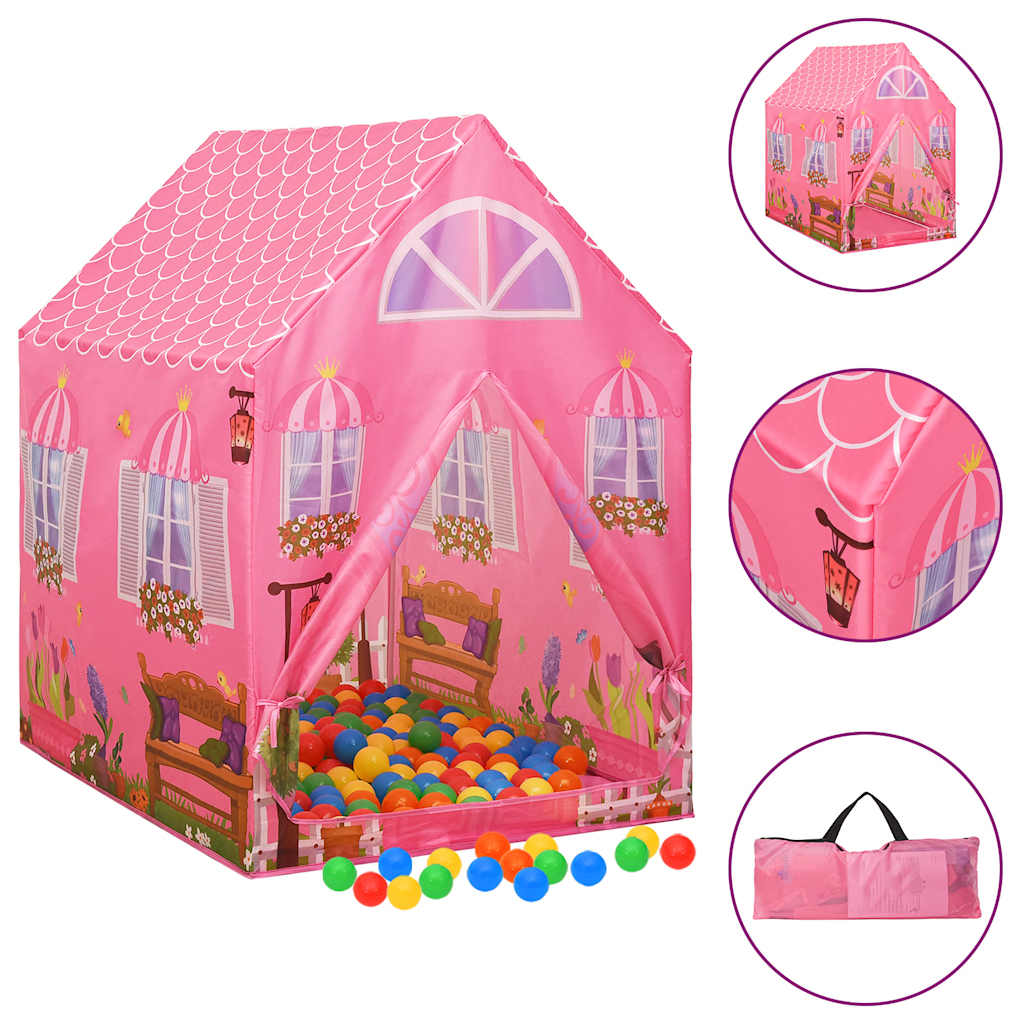 Leketelt Med 250 Baller Rosa 69X94X104 Cm