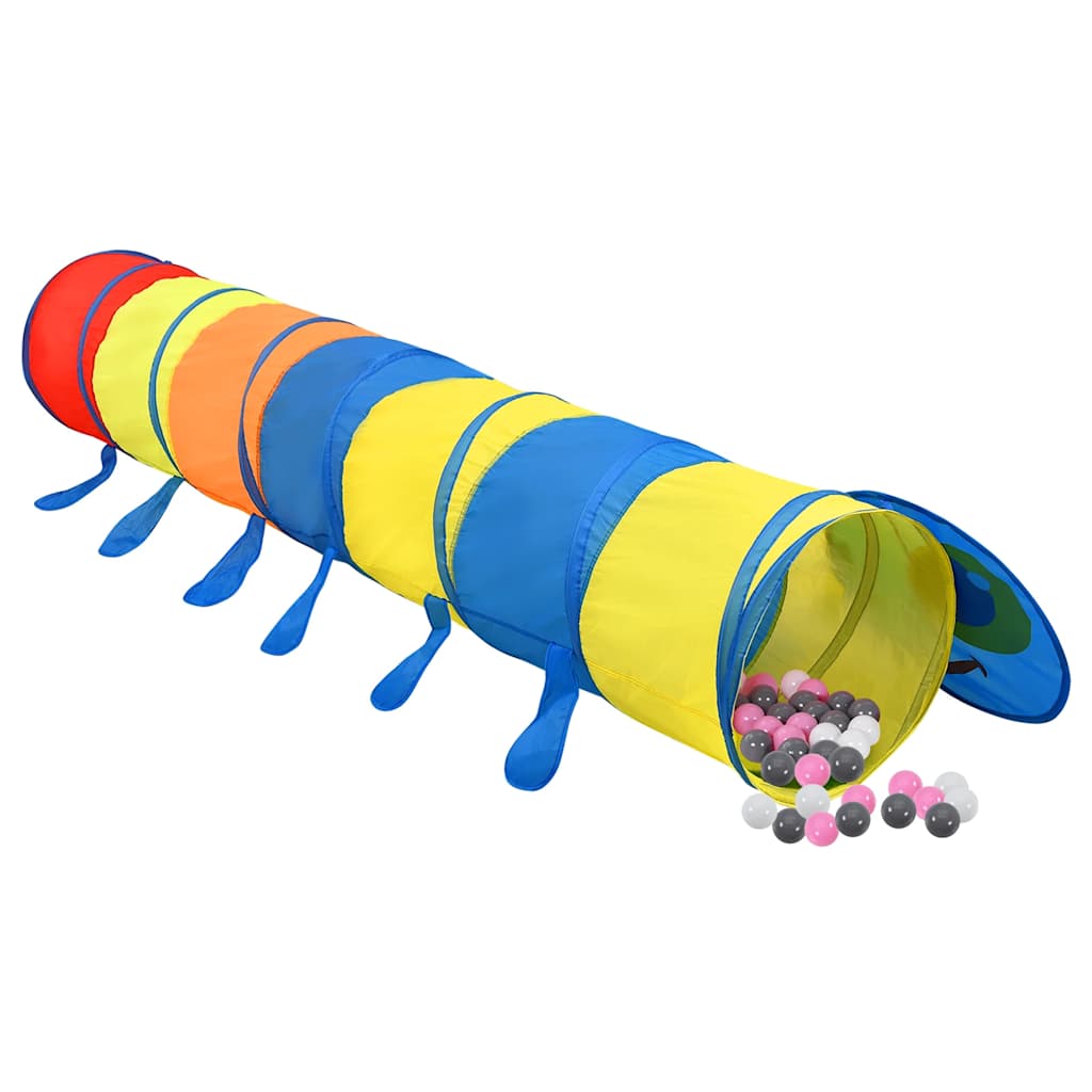 Leketunnel For Barn Med 250 Baller Flerfarget 245 Cm Polyester