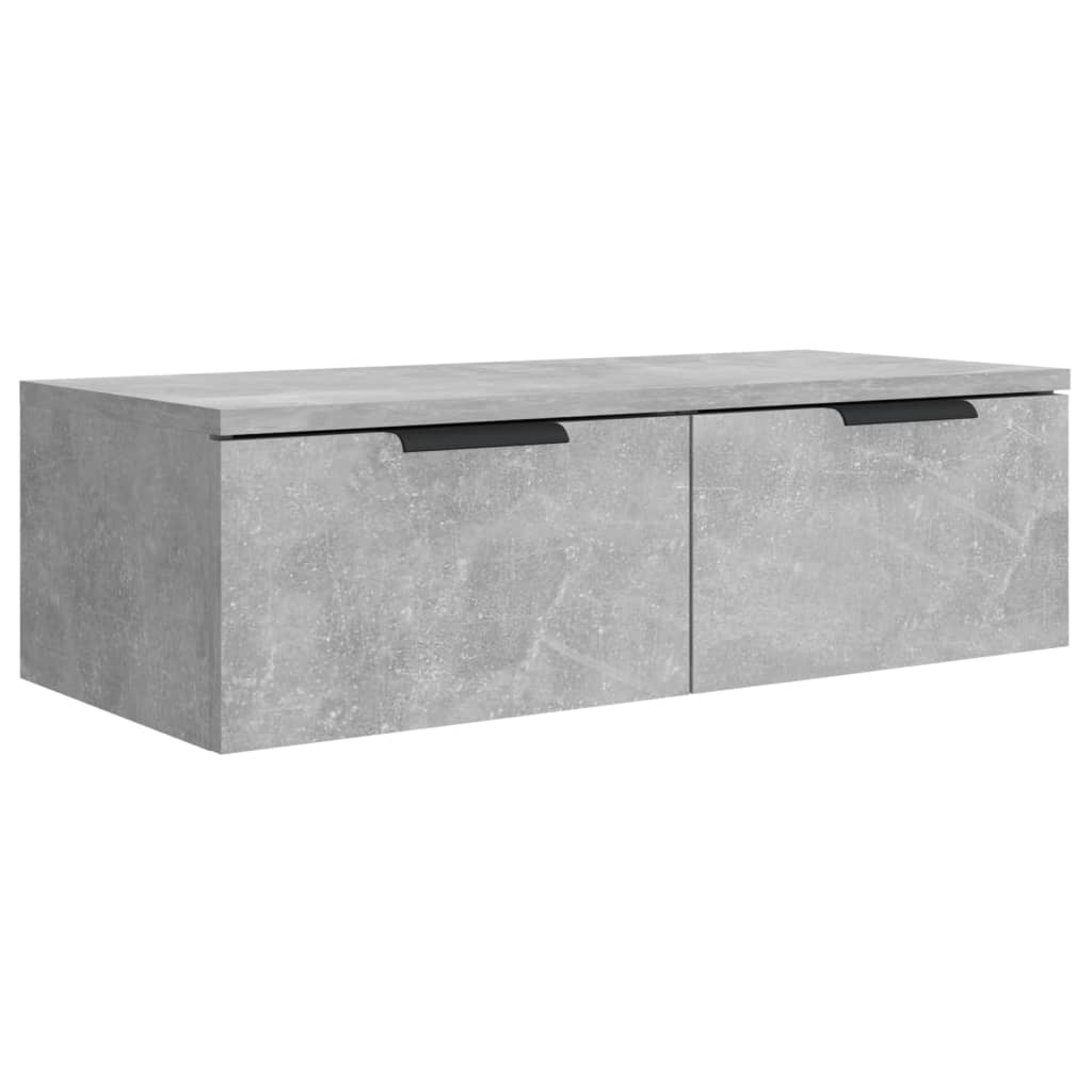 Veggskap Betonggrå 68X30X20 Cm Konstruert Tre