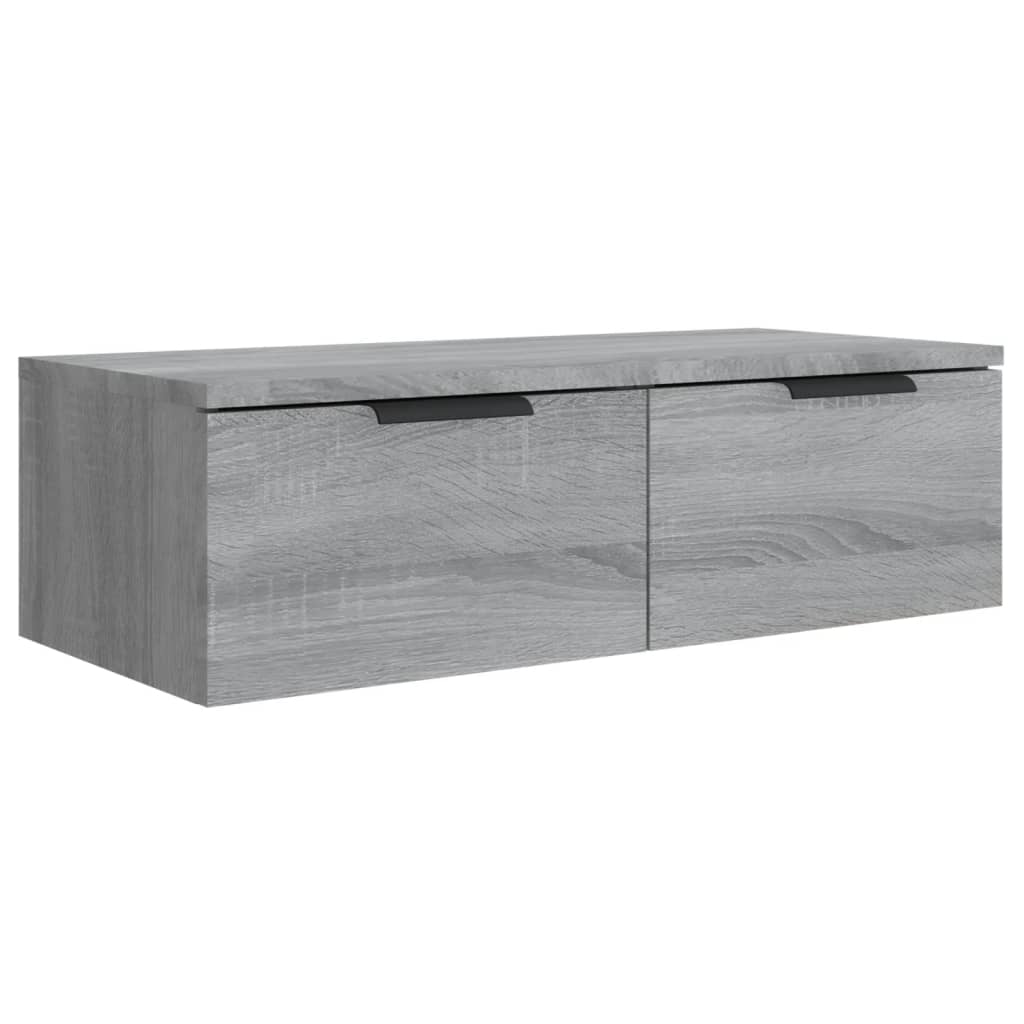 Veggskap Grå Sonoma 68X30X20 Cm Konstruert Tre