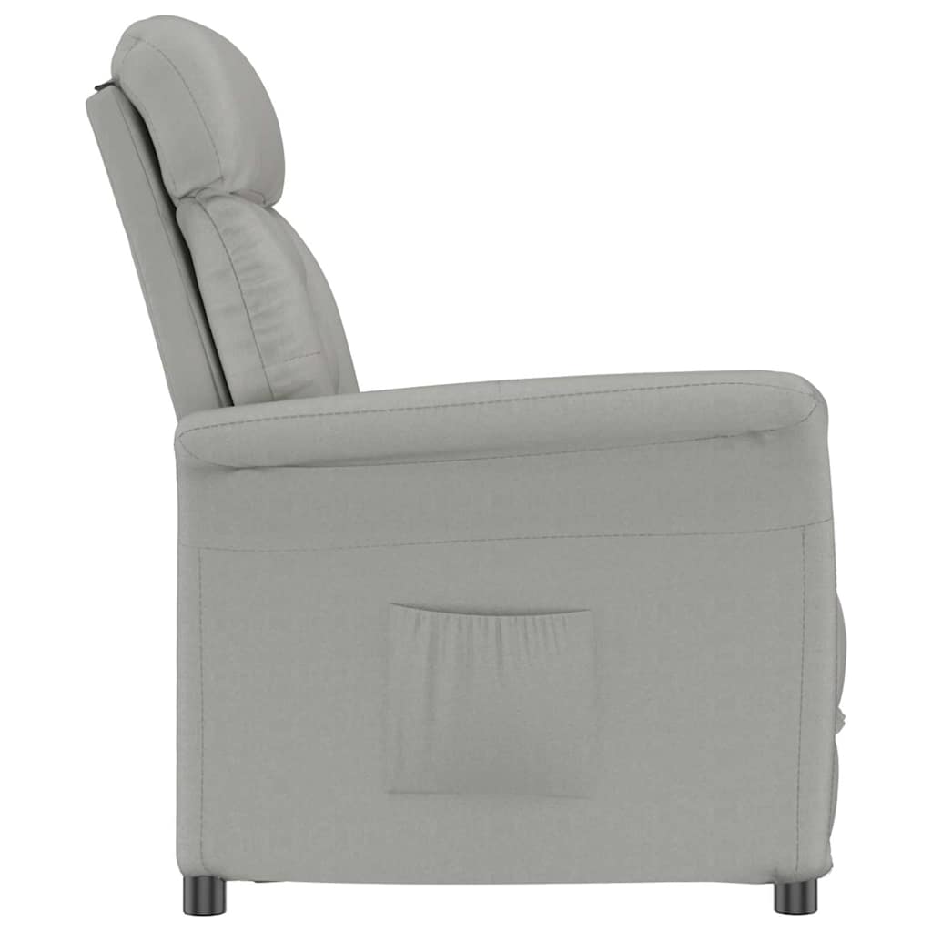 Recliner Stol Lys Grå Lysegrå 70,5 X 96,5 X 95 Cm Stoff