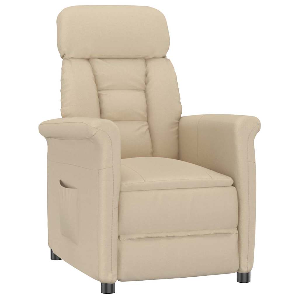Lene Stol Krem Krem 70,5 X 96,5 X 95 Cm Stoff Og Metall