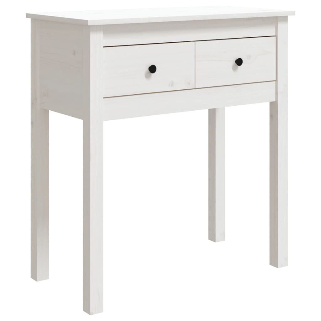 Konsollbord Hvit 70X35X75 Cm Heltre Furu