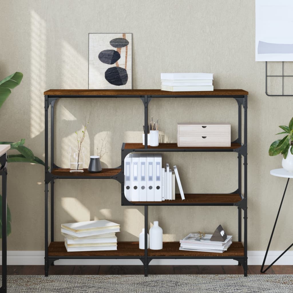 Konsollbord Brun Eik 103X32X95 Cm Konstruert Tre