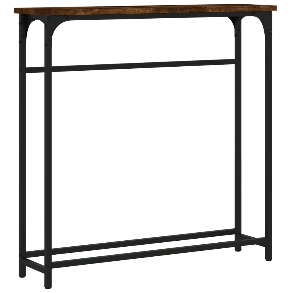 Konsollbord Røkt Eik 75X19,5X75 Cm Konstruert Tre