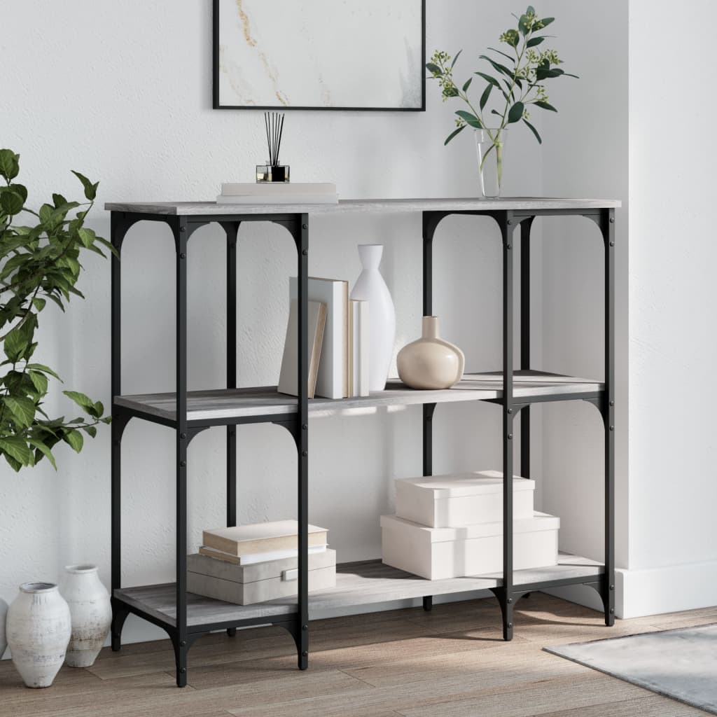 Konsollbord Grå Sonoma 102X35X90 Cm Konstruert Tre