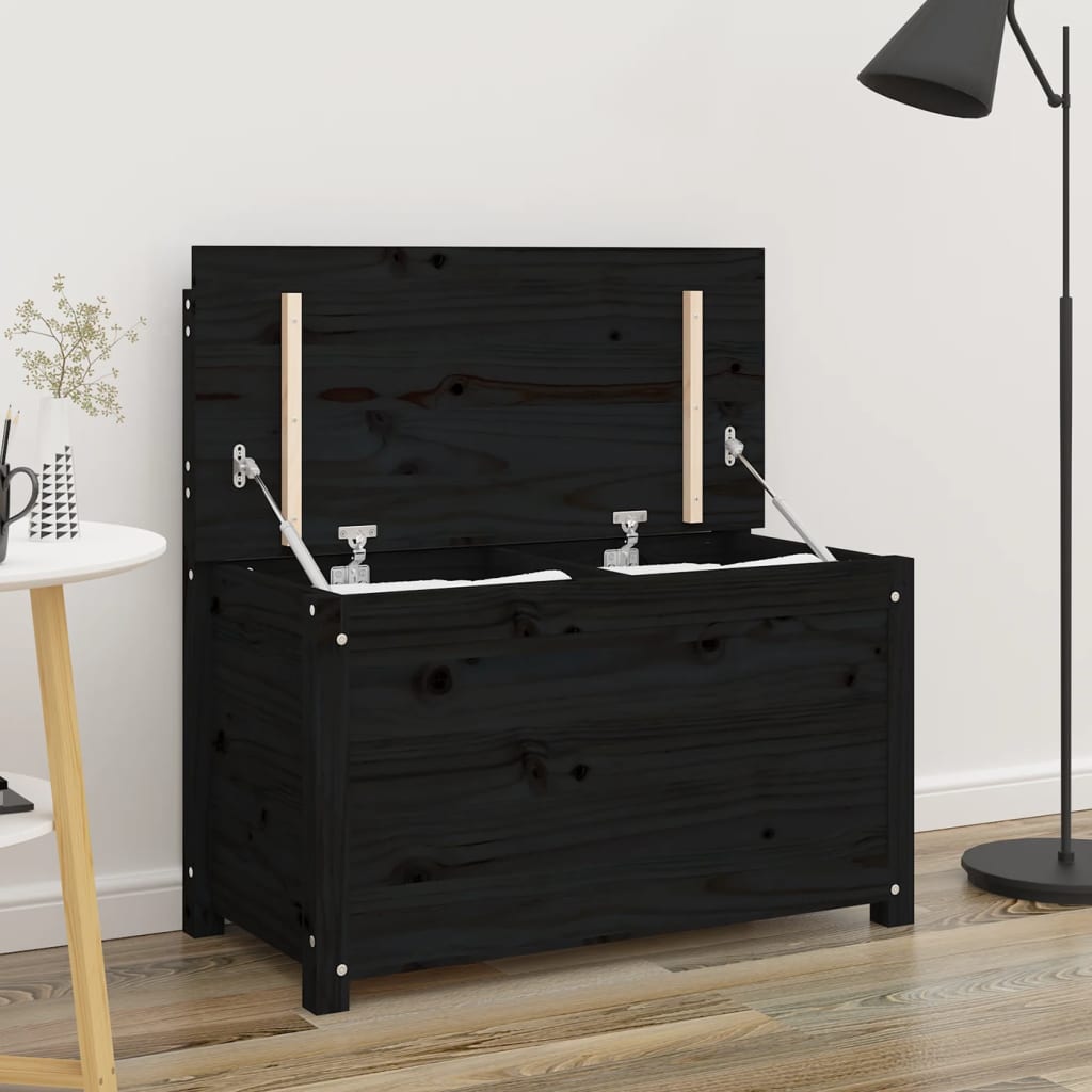 Benk Svart 80X41X77 Cm Heltre Furu