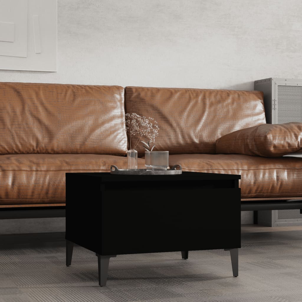 Sidebord Svart 50X46X35 Cm Konstruert Tre