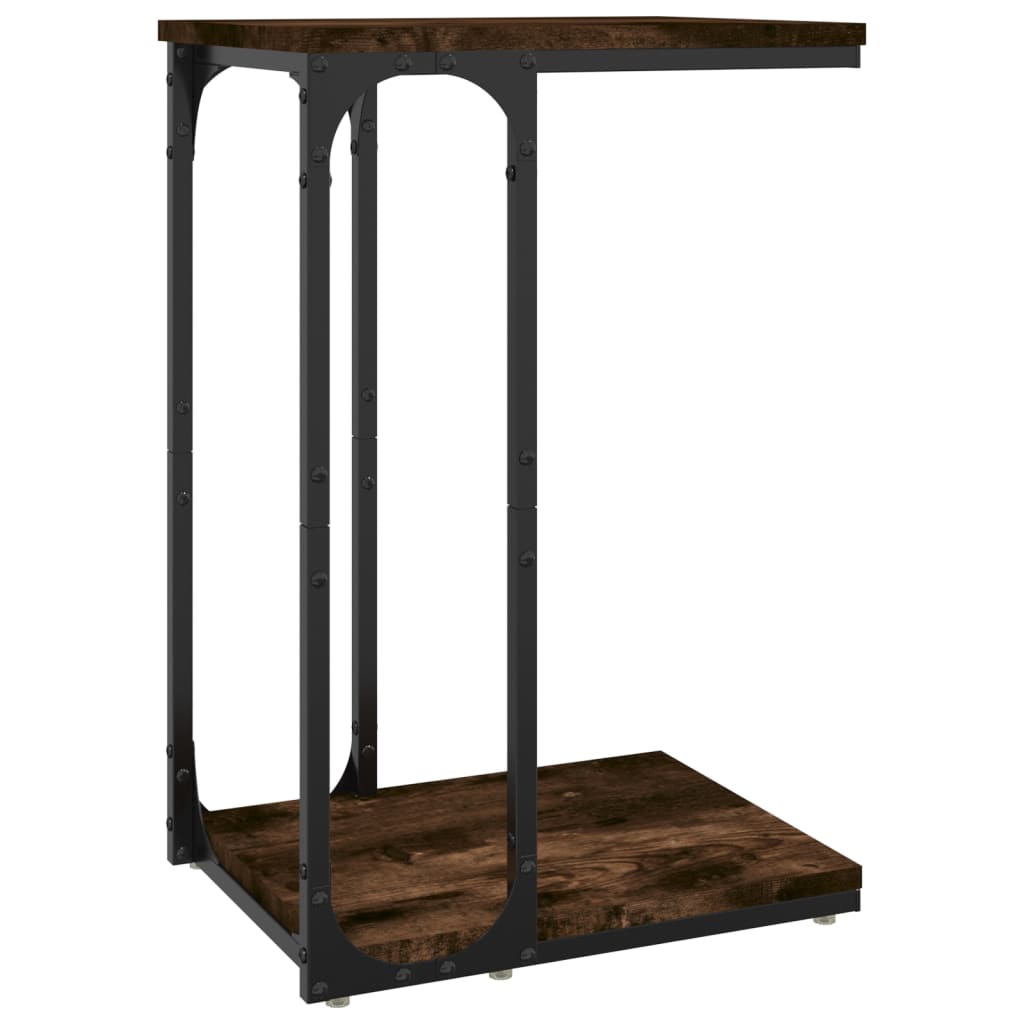 Sidebord Røkt Eik 40X30X60 Cm Konstruert Tre
