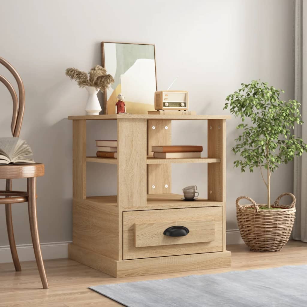Sidebord Sonoma Eik 50X50X60 Cm Konstruert Tre