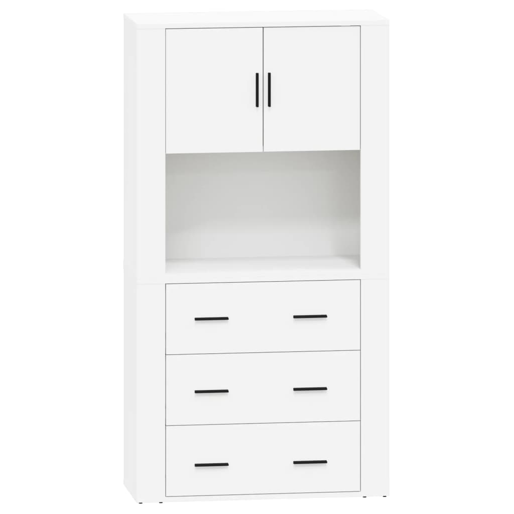 Highboard Hvit Konstruert Tre
