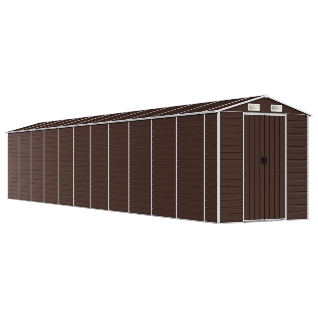 Hageskur Brun 191X980X198 Cm Galvanisert Stål