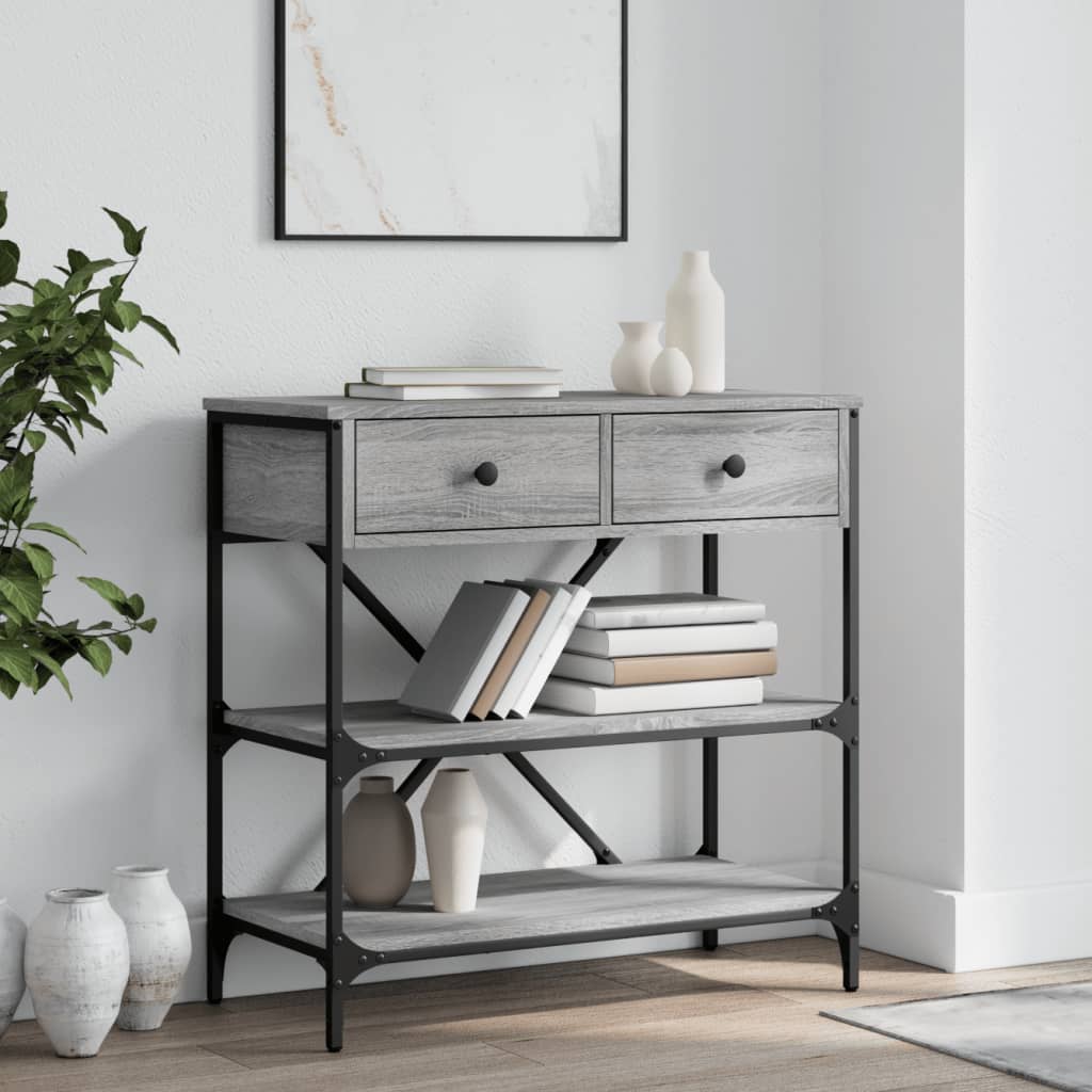 Konsollbord Grå Sonoma 75X34,5X75 Cm Konstruert Tre