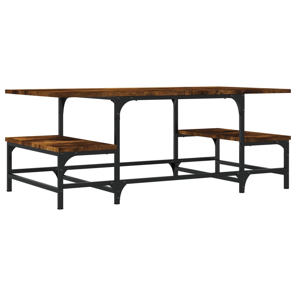 Salongbord Røkt Eik 100X50,5X40 Cm Konstruert Tre