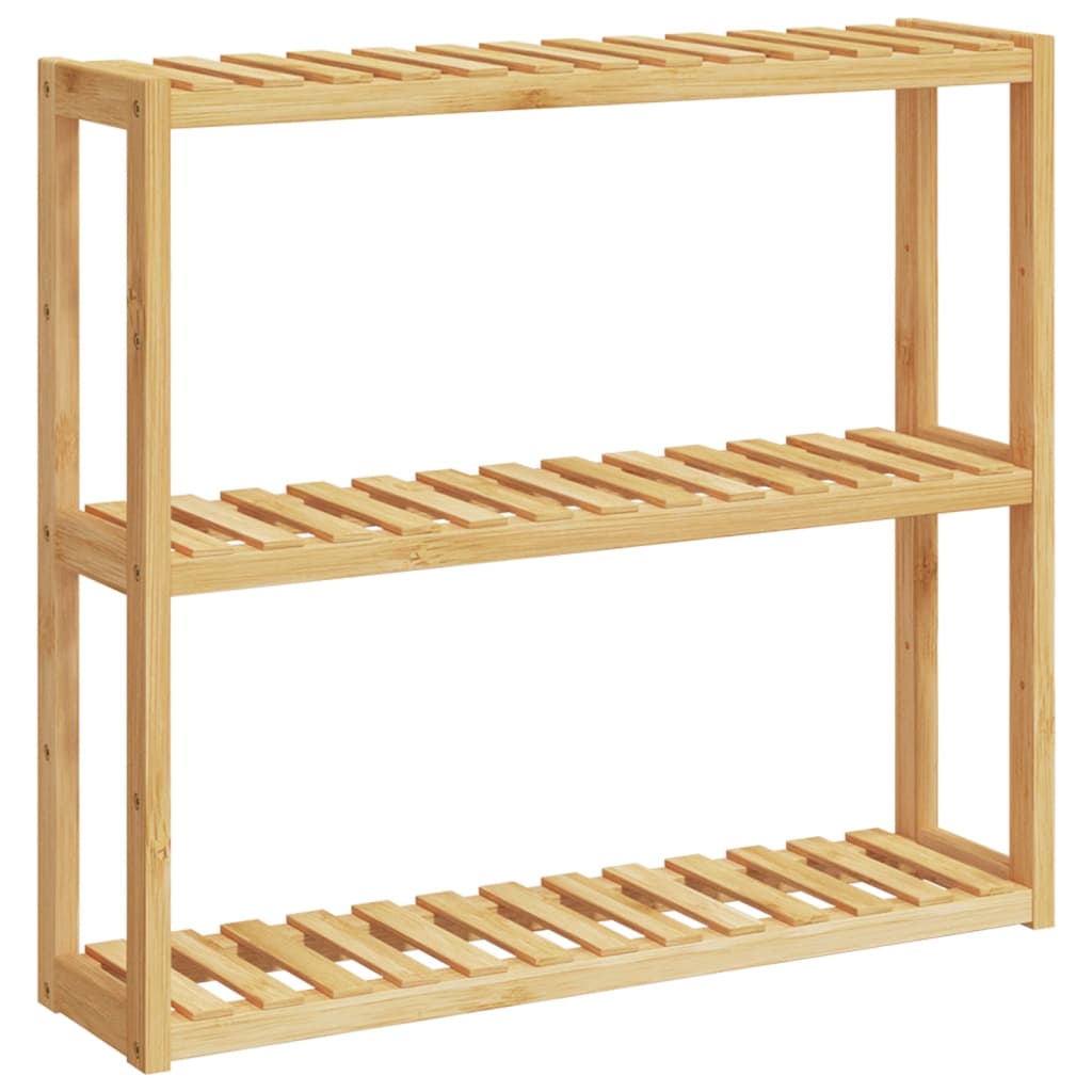 Baderomshylle 3 Hyller Veggmontert 60X15X54 Cm Bambus