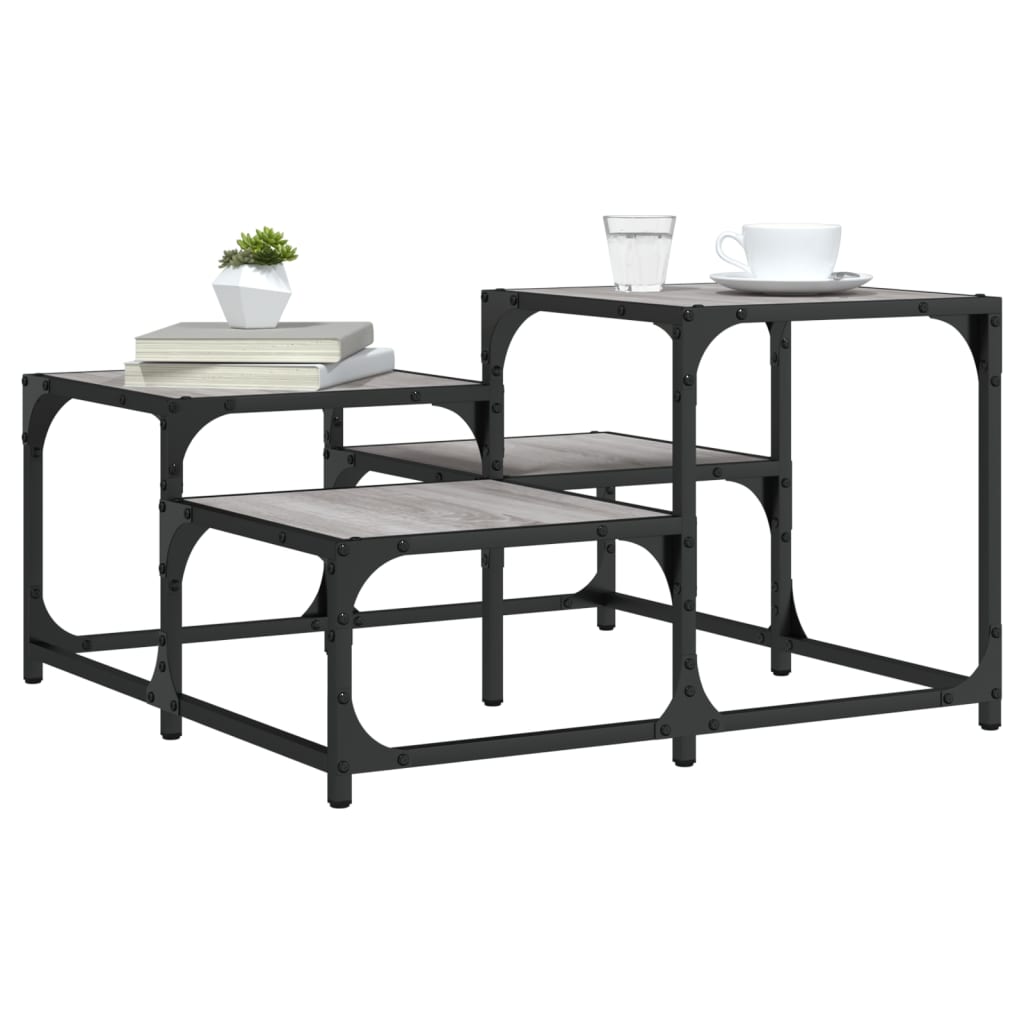 Salongbord Grå Sonoma 68X68X40 Cm Konstruert Tre