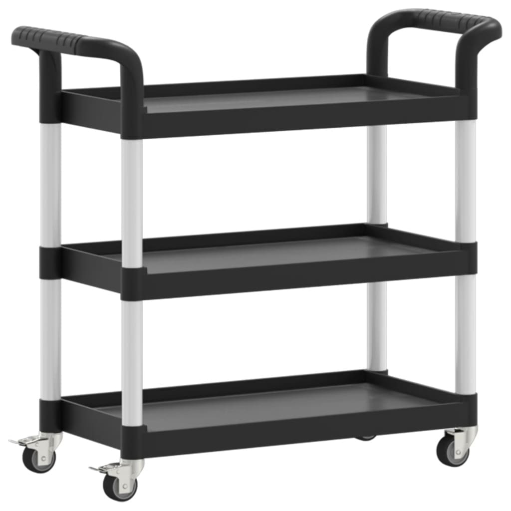 Tralle 3 Hyller Svart 77X34X72 Cm Aluminium