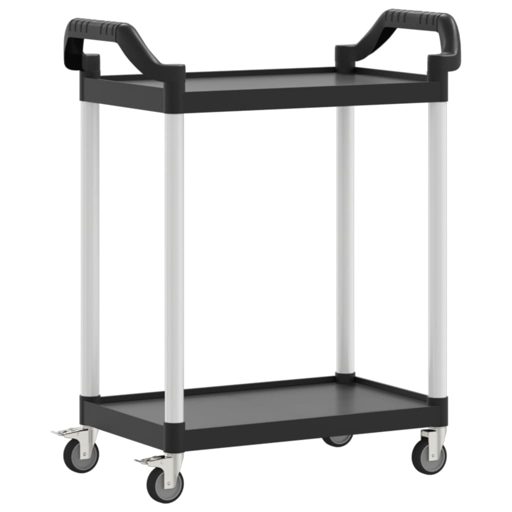 Tralle 2 Hyller Svart 81X41X92 Cm Aluminium