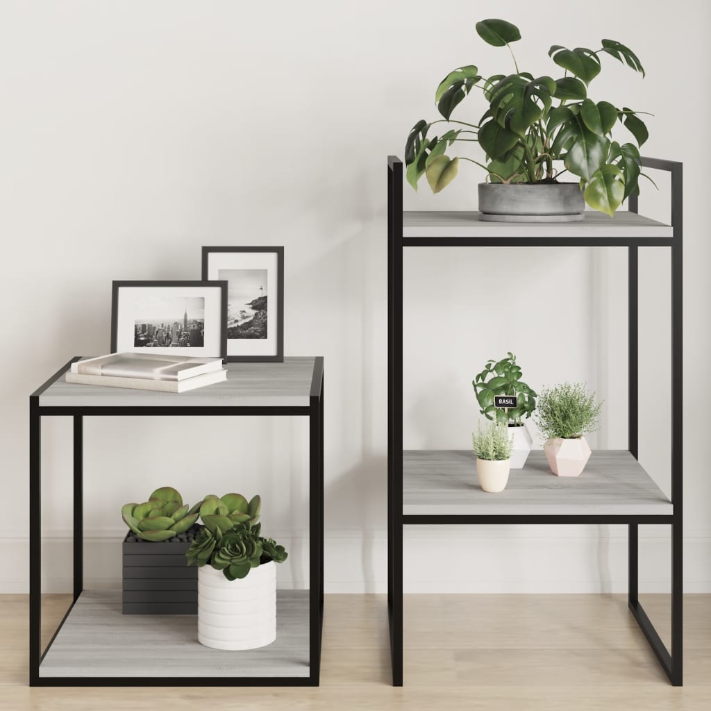 Vegghyller 4 Stk Grå Sonoma 40X40X1,5 Cm Konstruert Tre