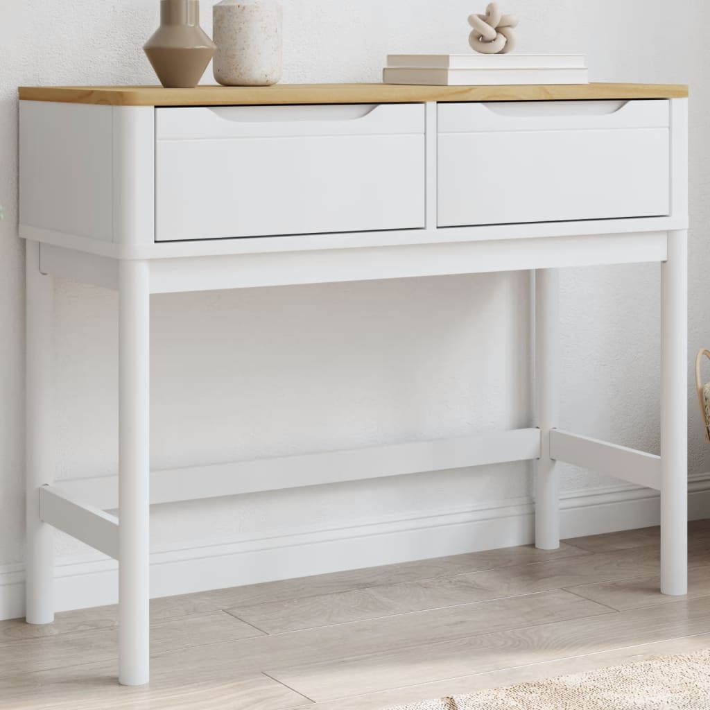 Salongbord Floro Hvit 89,5X36,5X73 Cm Heltre Furu