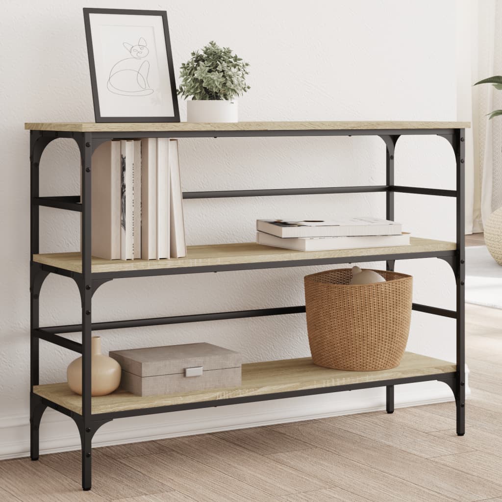 Konsollbord Sonoma Eik 100X32X75 Cm Konstruert Tre