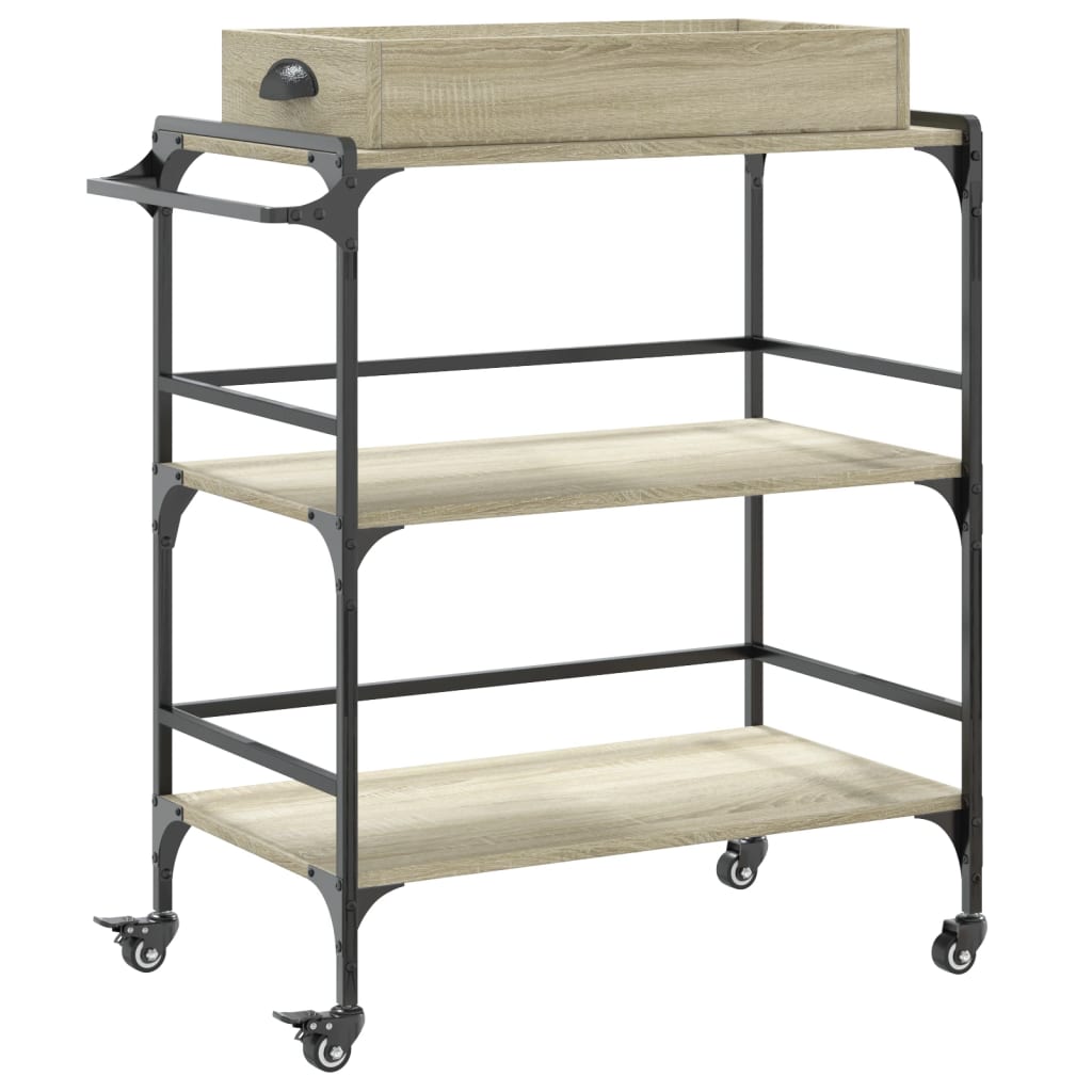 Kjøkkentralle Sonoma Eik 81,5X41X92,5 Cm Konstruert Tre
