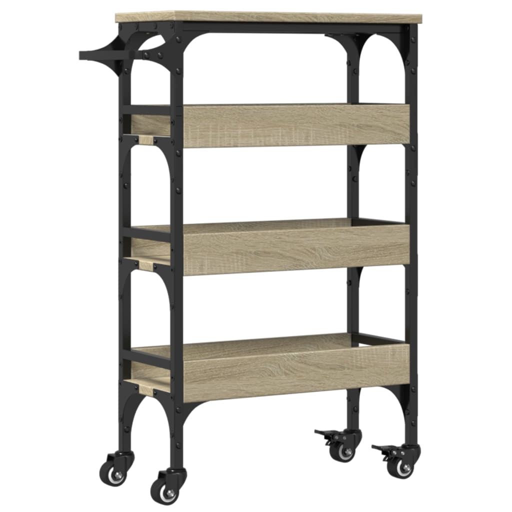 Kjøkkentralle Sonoma Eik 53X20X76 Cm Konstruert Tre
