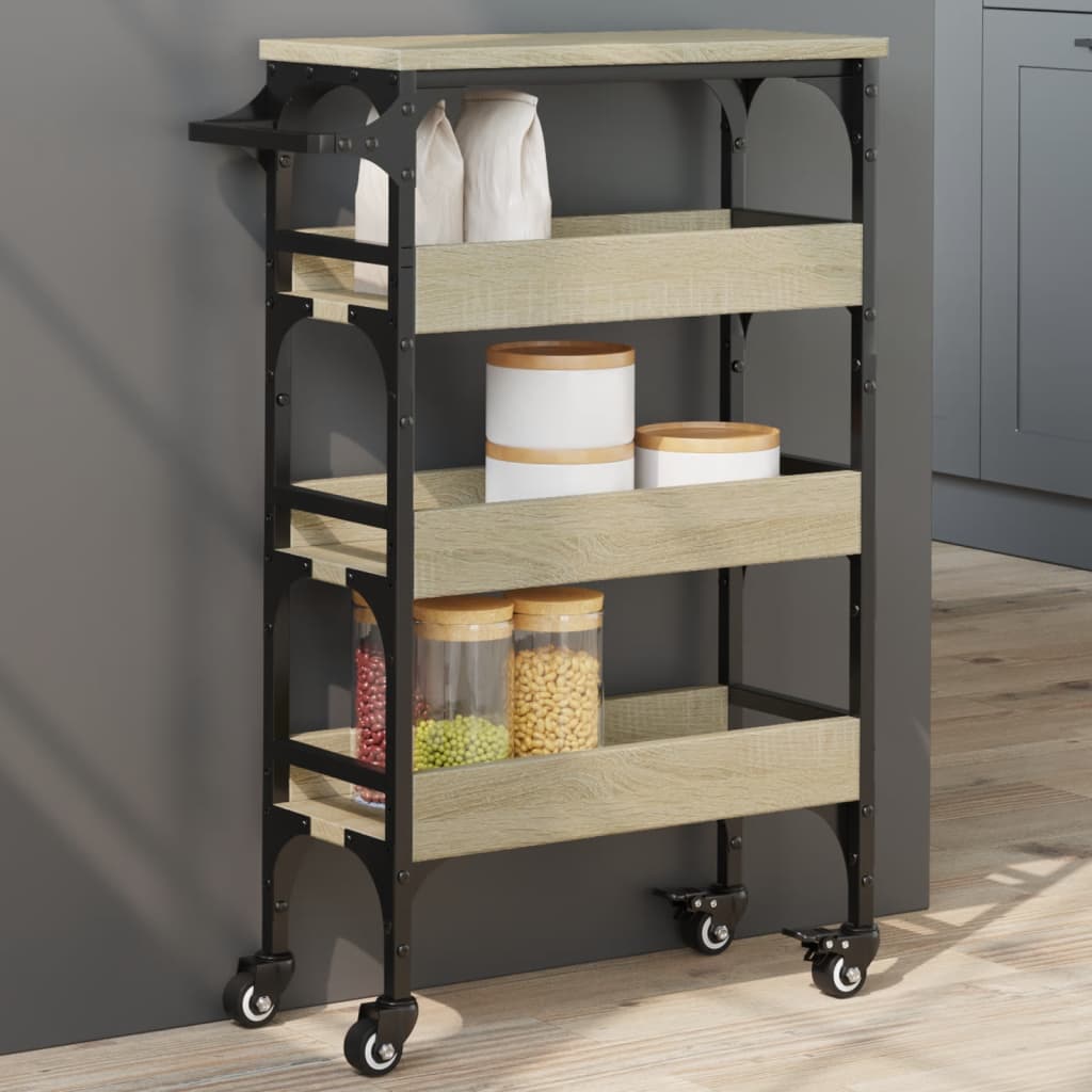 Kjøkkentralle Sonoma Eik 53X20X76 Cm Konstruert Tre