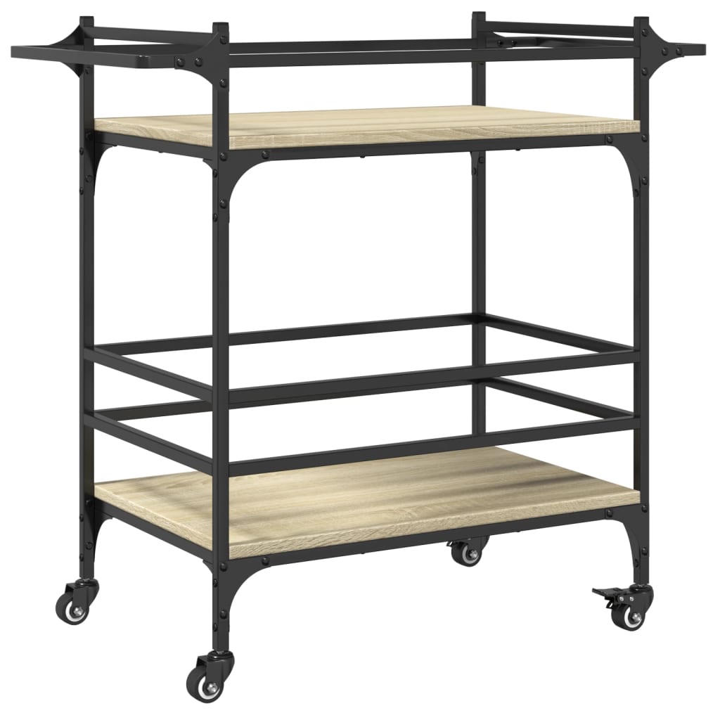 Kjøkkentralle Sonoma Eik 82X40X78,5 Cm Konstruert Tre