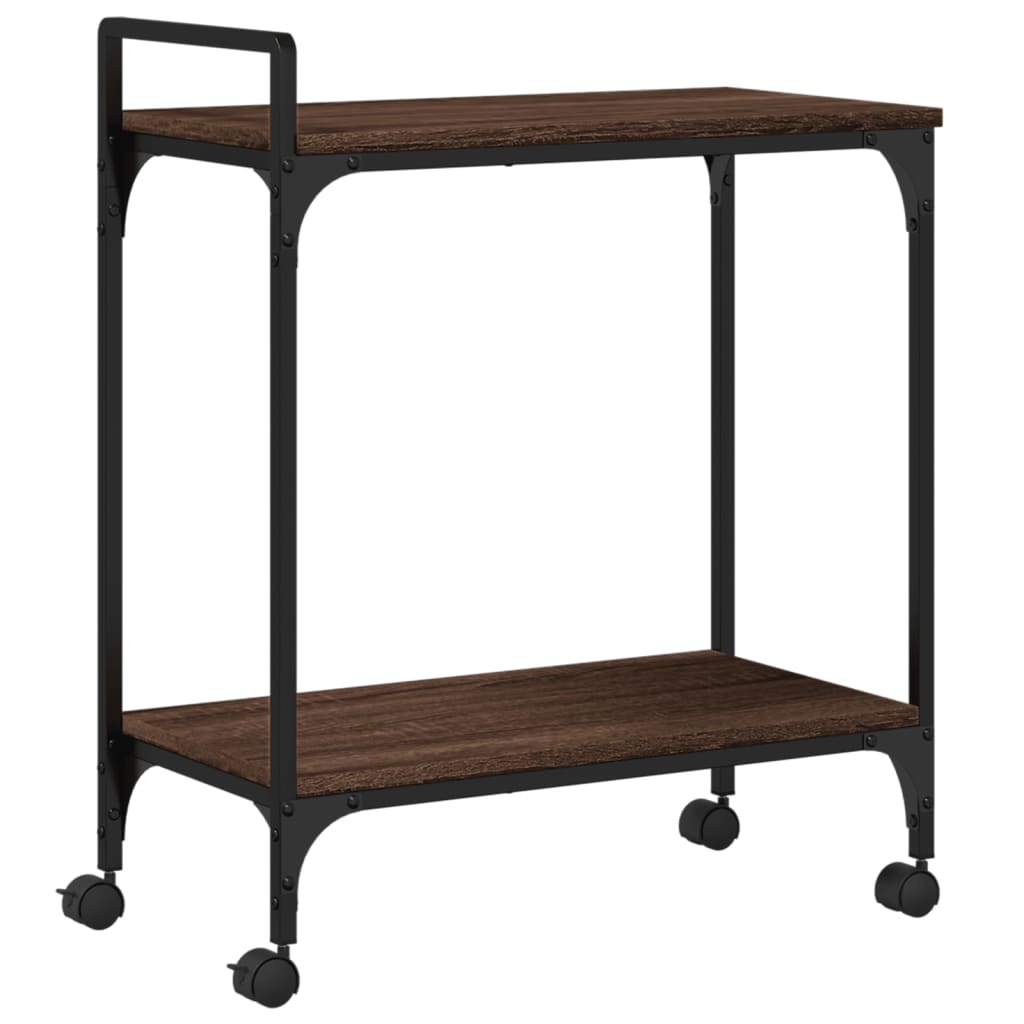 Kjøkkentralle Brun Eik 60,5X31X72,5 Cm Konstruert Tre