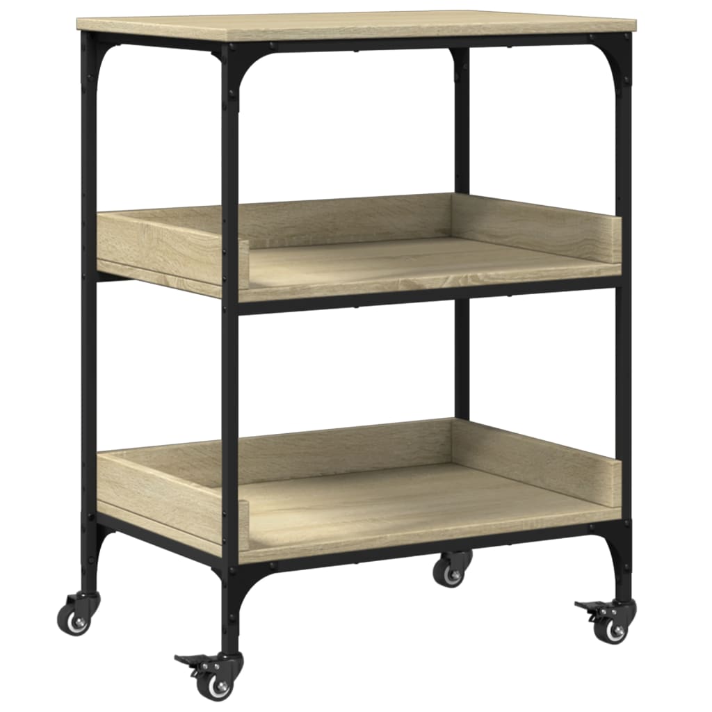 Kjøkkentralle Sonoma Eik 60X41X80,5 Cm Konstruert Tre