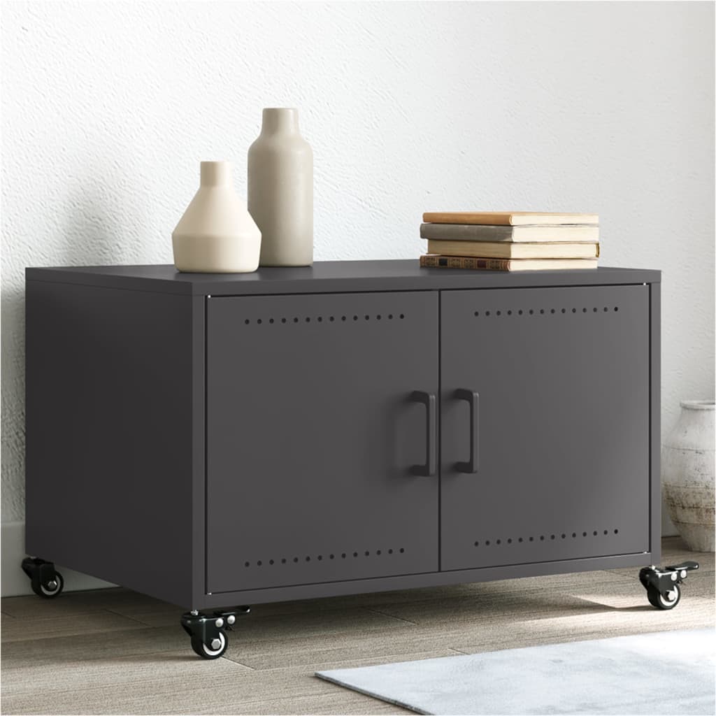 Salongbord Svart 68X50X43,5 Cm Stål