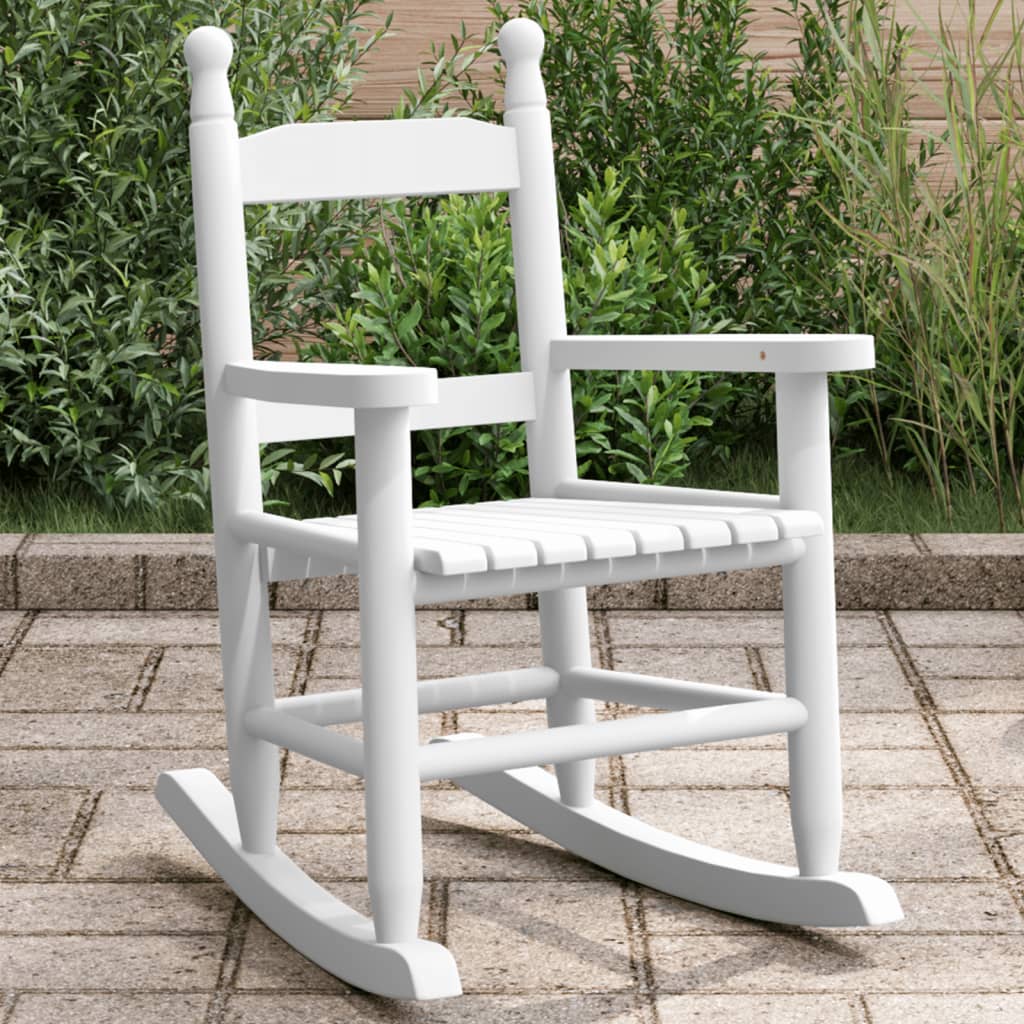 Gyngestol For Barn Hvit Heltre Poppeltre
