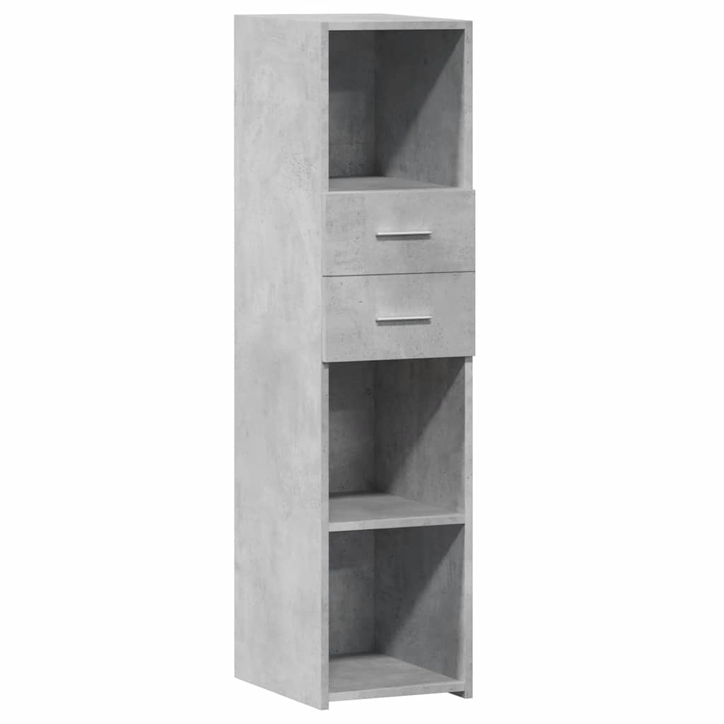 Hylle Betonggrå 30X42,5X124 Cm Konstruert Tre