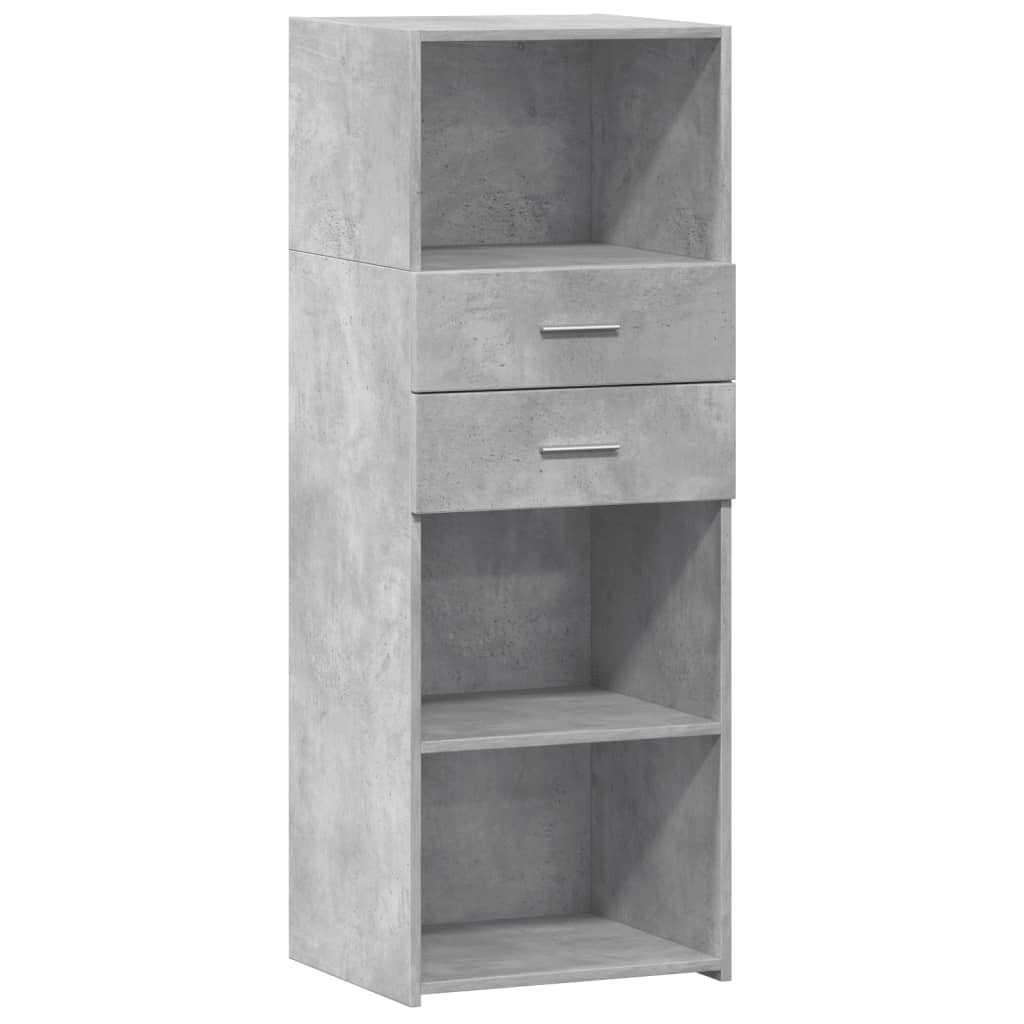 Hylle Betonggrå 45X42,5X124 Cm Konstruert Tre