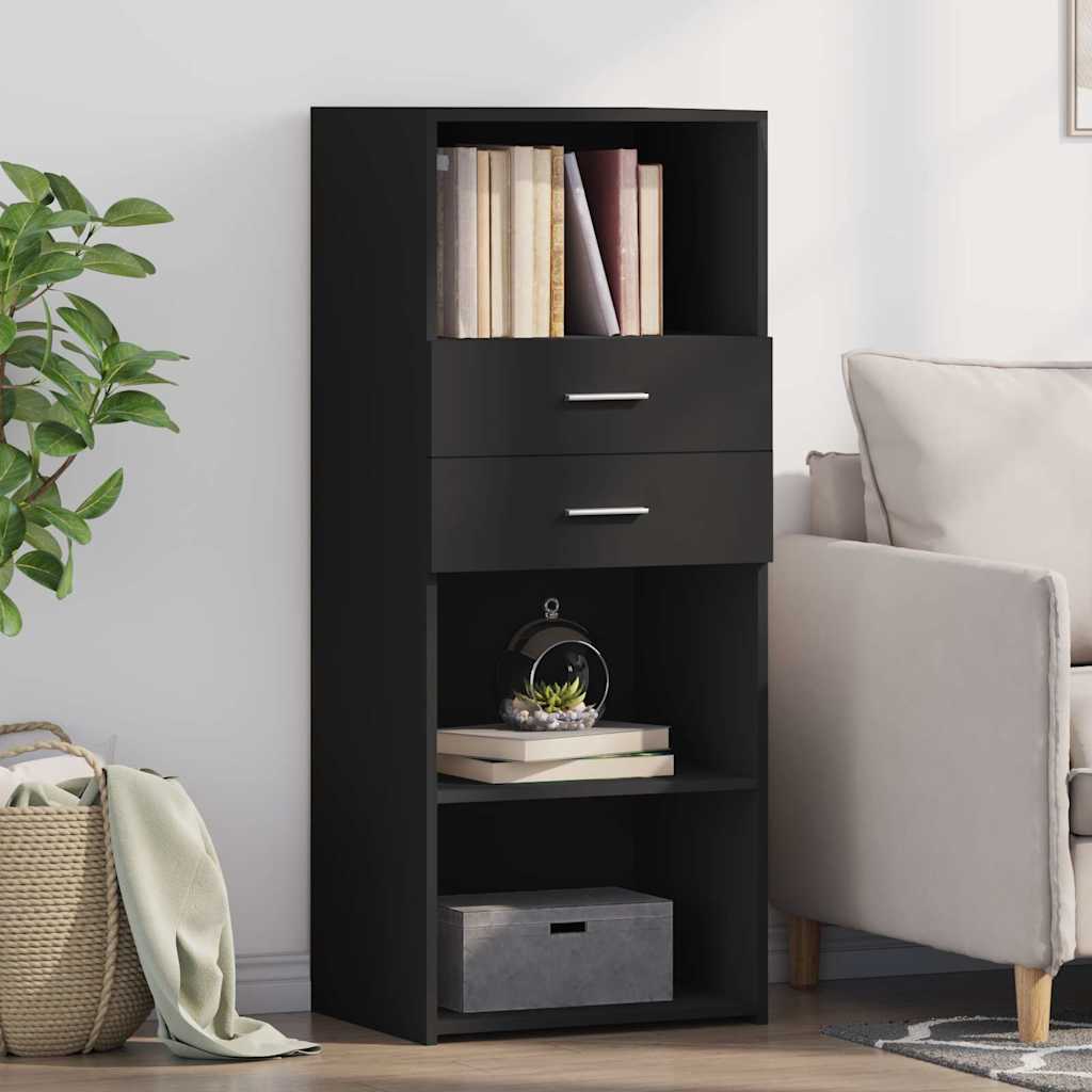 Hylle Svart 50X42,5X124 Cm Konstruert Tre
